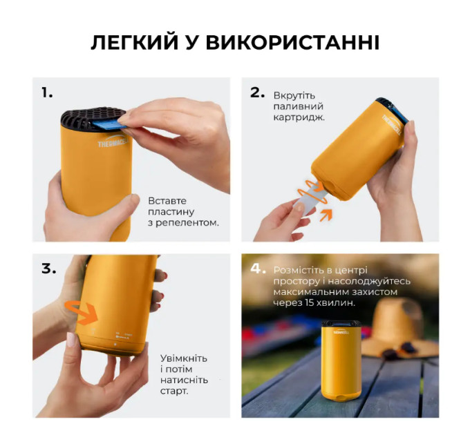 Устройство от комаров Thermacell Patio Shield Mosquito Repeller MR-PS к:citrus
