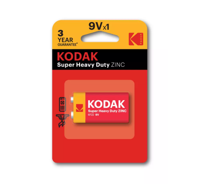 Батарейки Kodak Super Heavy Duty 9v Zinc