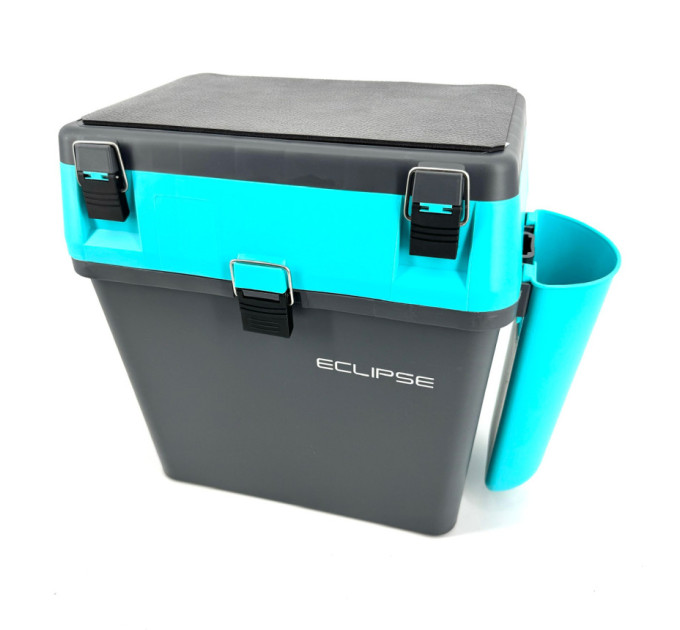 Набор жерлиц Профмонтаж, катушка со стопором 15шт + Ящик зимовий Eclipse Blue c карманом