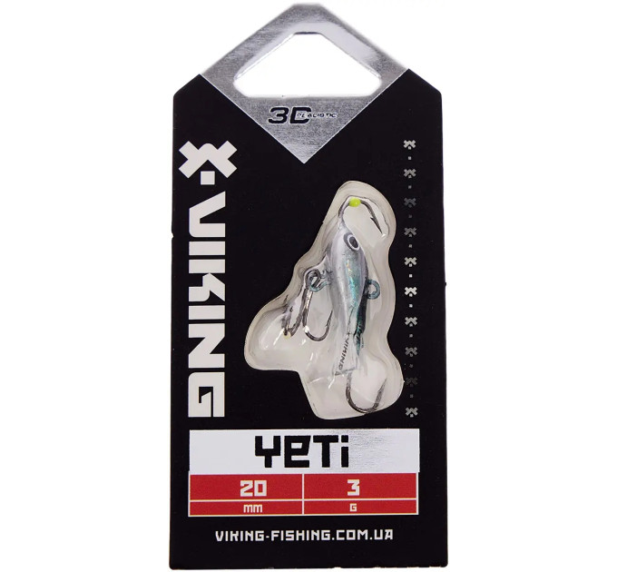 Балансир Viking Fishing Yeti Ice Jig 20mm 3.0g #03 Light Blue Glam