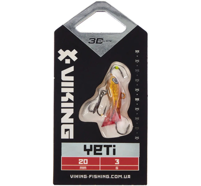 Балансир Viking Fishing Yeti Ice Jig 20mm 3.0g #08 Candle Flame
