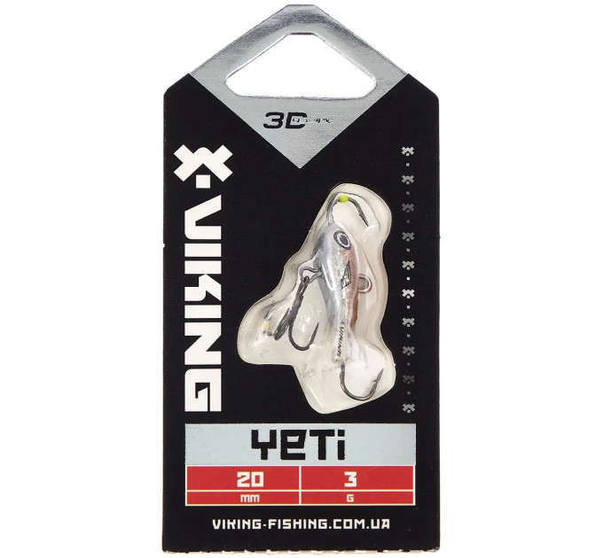 Балансир Viking Fishing Yeti Ice Jig 20mm 3.0g #12 Smoke Anchovy