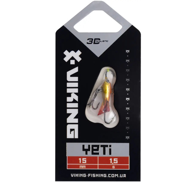 Балансир Viking Fishing Yeti Ice Jig 15mm 1.5g #08 Candle Flame