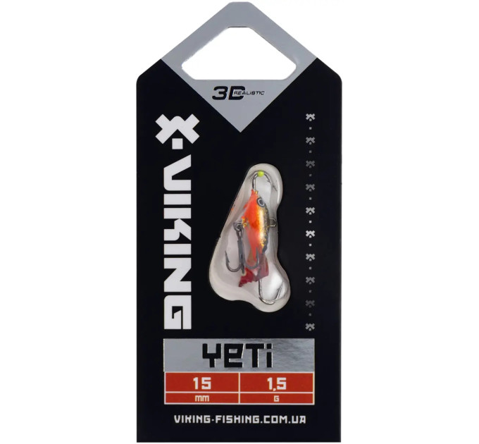 Балансир Viking Fishing Yeti Ice Jig 15mm 1.5g #10 Golden Dark