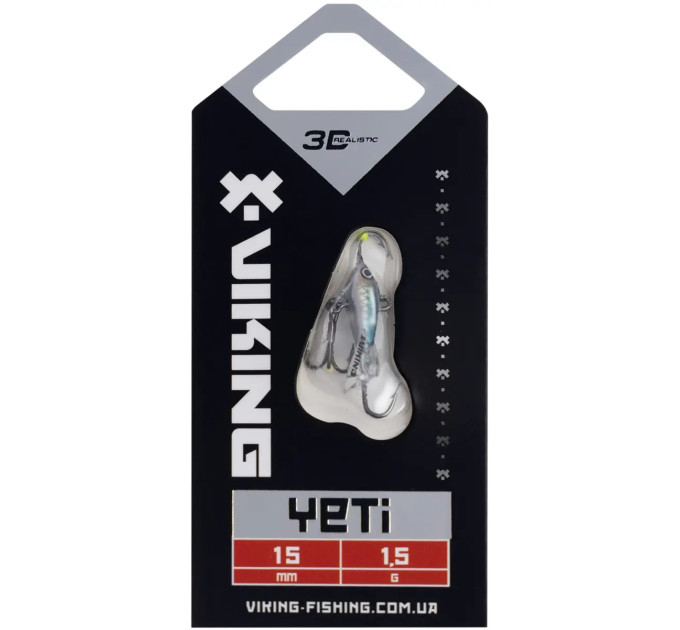 Балансир Viking Fishing Yeti Ice Jig 15mm 1.5g #11 Anchovy