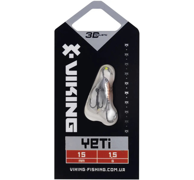 Балансир Viking Fishing Yeti Ice Jig 15mm 1.5g #12 Smoke Anchovy