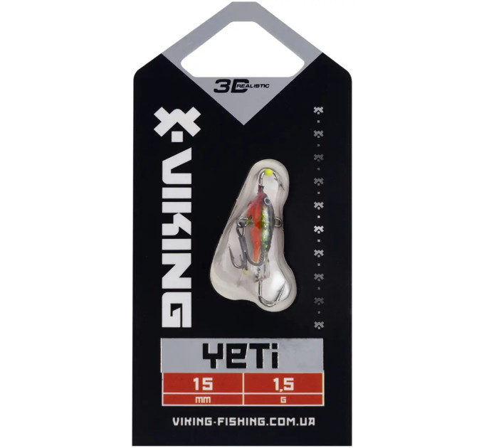 Балансир Viking Fishing Yeti Ice Jig 15mm 1.5g #17 Brown Perch