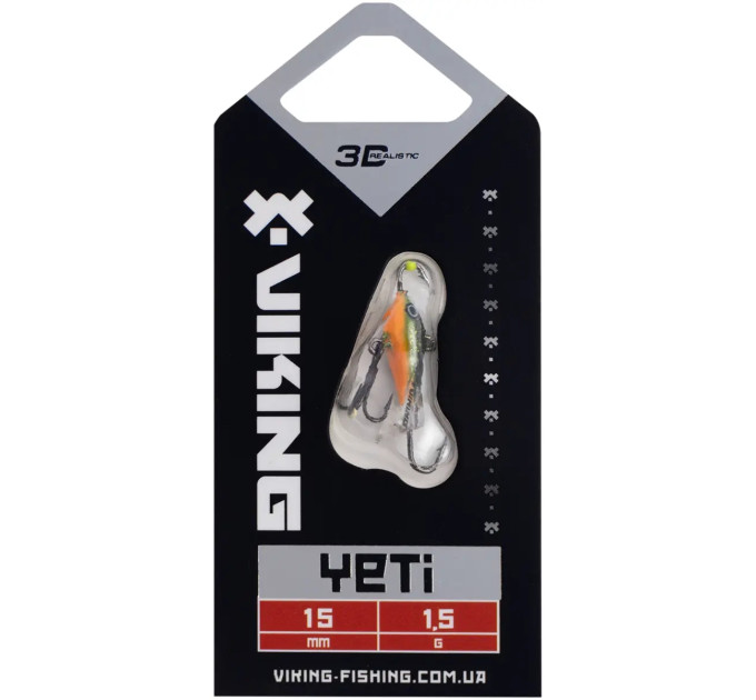 Балансир Viking Fishing Yeti Ice Jig 15mm 1.5g #18 Golden Green