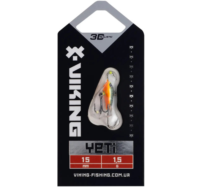 Балансир Viking Fishing Yeti Ice Jig 15mm 1.5g #21 Kingfisher Green