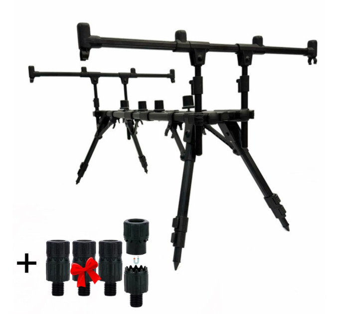 Підставка родпод Eclipse SBY2 Transformer Black, 4 вудилища, буз-бар 75см
