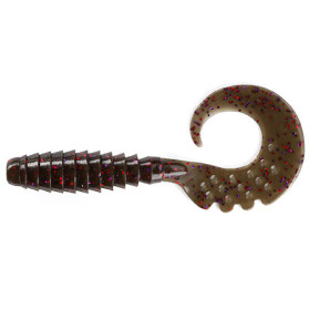 Силикон FishUp Fancy Grub 2.5" (10pcs.), #050 - Green Pumpkin Brown/Red & Purple