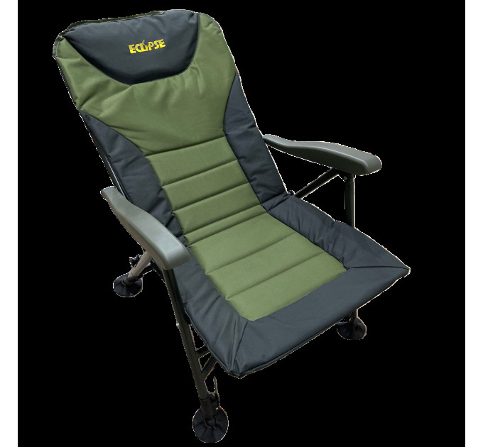 Крісло Eclipse Comfort XL 1010 складне коропове з підлокотниками та регулюванням нахилу