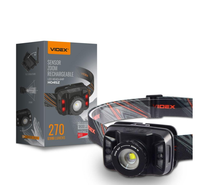 Налобный светодиодный фонарик VIDEX H045Z 270Lm 5000K