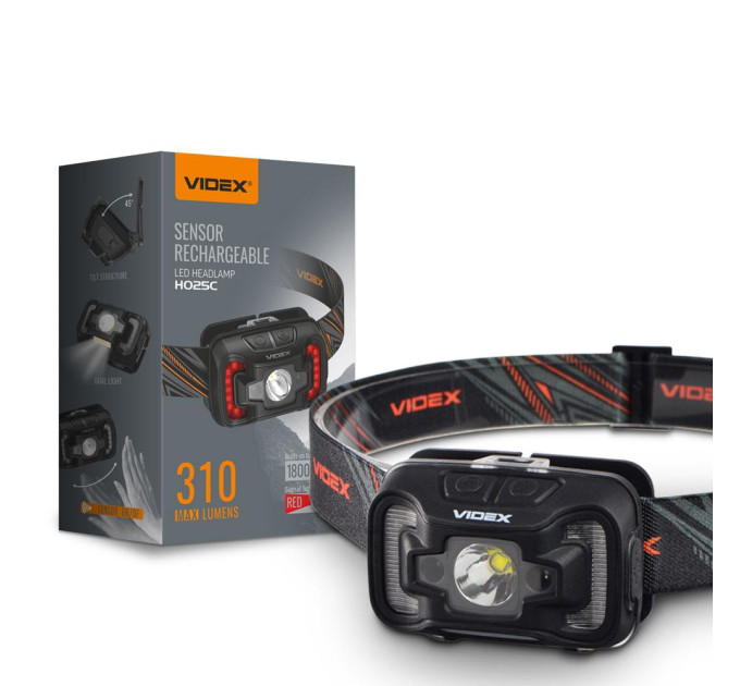 Налобний світлодіодний ліхтарик VIDEX VLF-H025C 310Lm 5000K