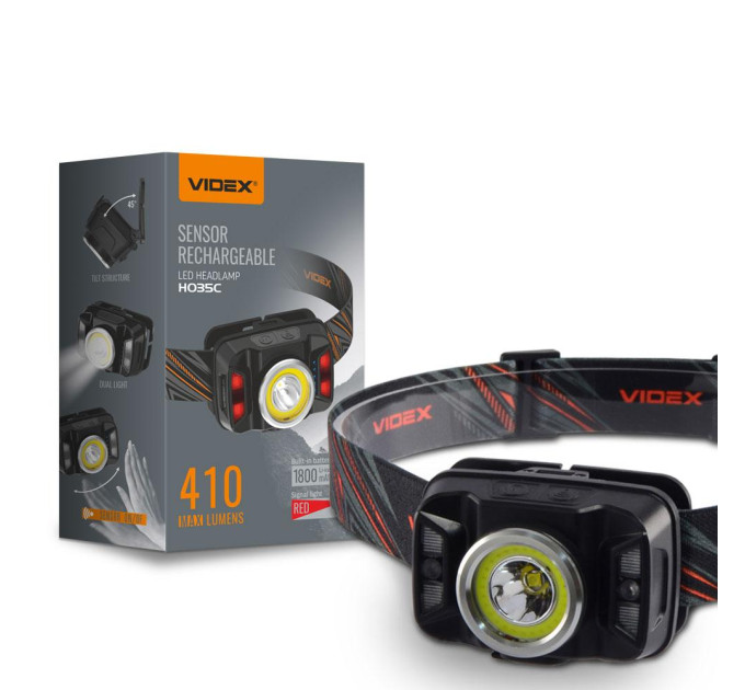 Налобний світлодіодний ліхтарик VIDEX VLF-H035C 410Lm 5000K