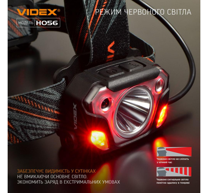 Налобный светодиодный фонарик VIDEX VLF-H056 1400Lm 6500K