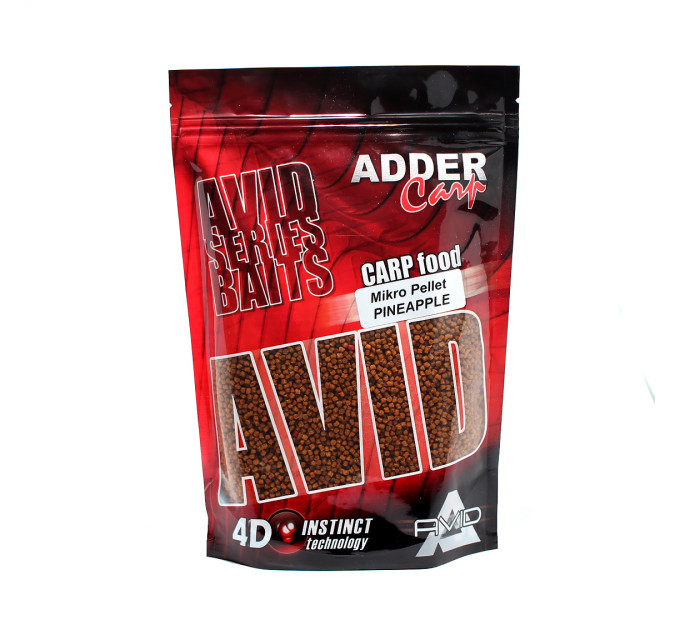 Пеллетс ADDER CARP Mikro Pellet 300 gr 2 mm Pineapple / Ананас