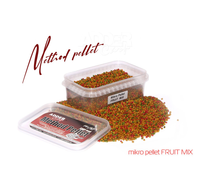 Пеллетс ADDER CARP Mikro Pellet 300 gr 2 mm Fruit MIX / Фруктовый микс