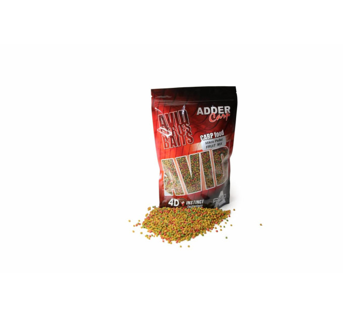 Пеллетс ADDER CARP Mikro Pellet 300 gr 2 mm Fruit MIX / Фруктовый микс