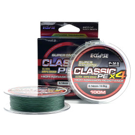 Шнур Eclipse X4 Classic PE Dark Green 100m 0.06mm 3,6kg