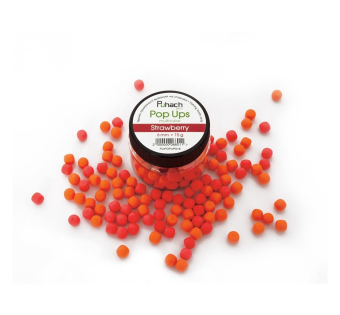 Puhach Baits Pop Ups 6 mm Multicolor - Strawberry