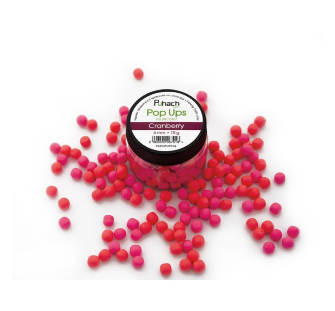 Puhach Baits Pop Ups 6 mm Multicolor - Cranberry