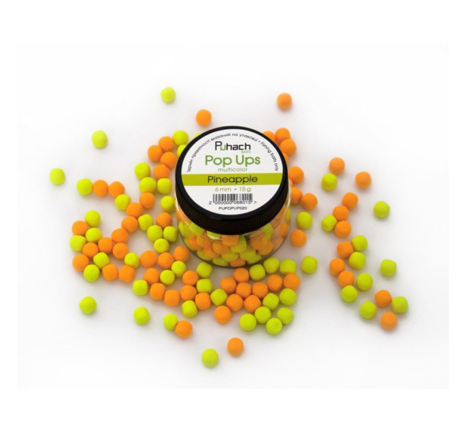 Puhach Baits Pop Ups 6 mm Multicolor - Pineapple