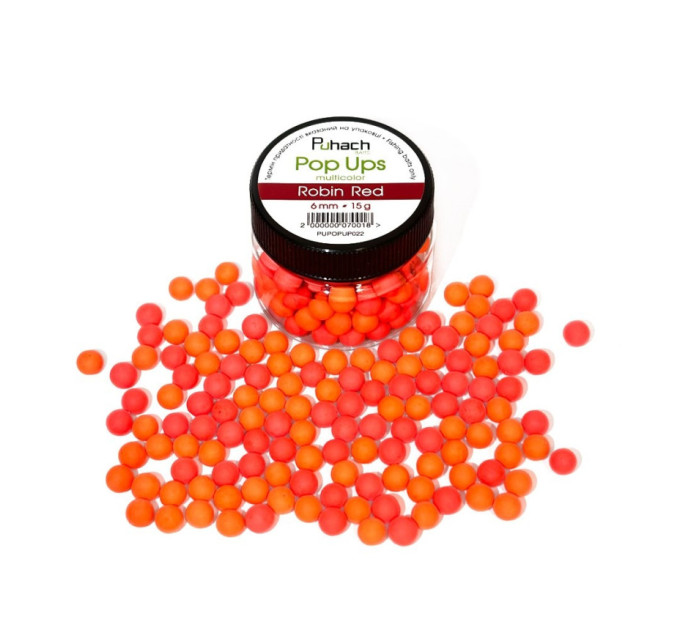 Puhach Baits Pop Ups 6 mm Multicolor - Robin Red