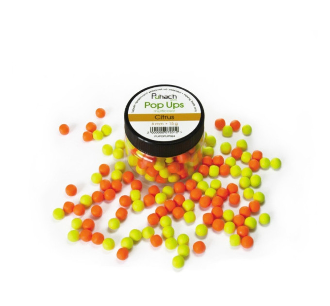 Puhach Baits Pop Ups 6 mm Multicolor - Citrus