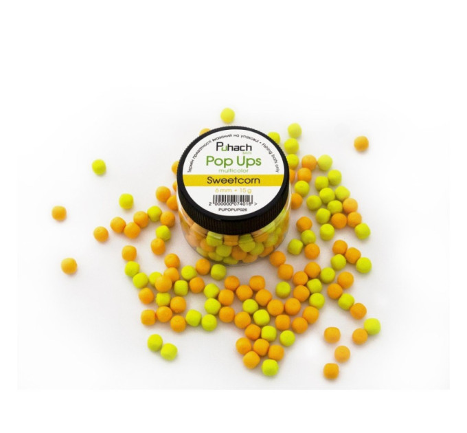 Puhach Baits Pop Ups 6 mm Multicolor - Sweetcorn