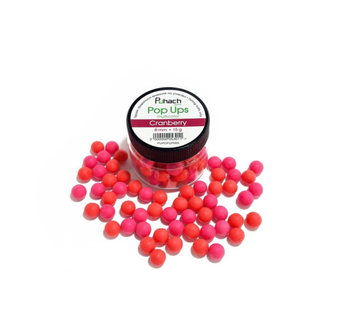 Puhach Baits Pop Ups 8 mm Multicolor - Cranberry