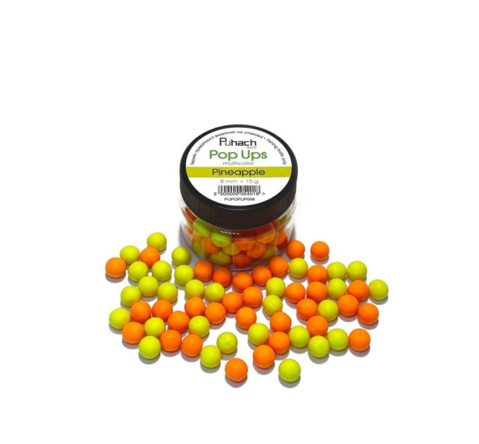 Puhach Baits Pop Ups 8 mm Multicolor - Pineapple