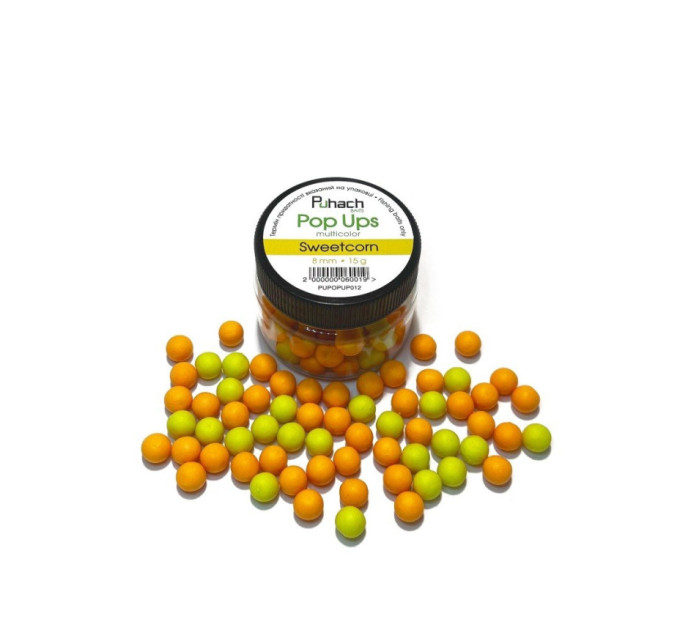 Puhach Baits Pop Ups 8 mm Multicolor - Sweetcorn
