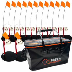 Жерлица 15шт зимняя №1 неоснащенная, катушка со стопором + Сумка EVA 50см черная