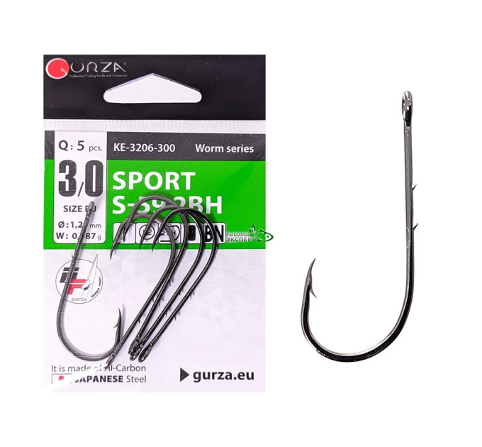 Крючок GURZA SPORT S-59 2BH #06 BC
