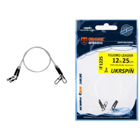Поводок UKRSPIN Orange Spinning Fluoro Sunline 30см 12кг(25lb)/0.6 мм (2шт/уп)