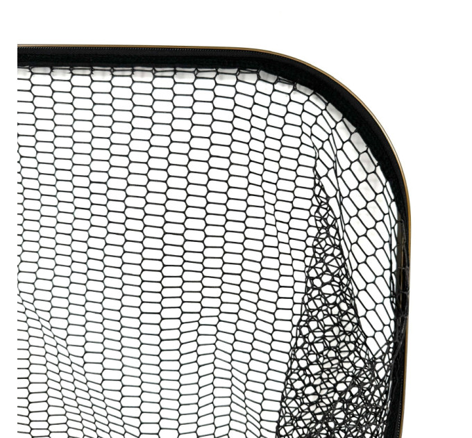 Подсак Breeze Y-226055-HD пятиугольный, голова каркасная 55 см, крупная чорная прорезиненная сетка
