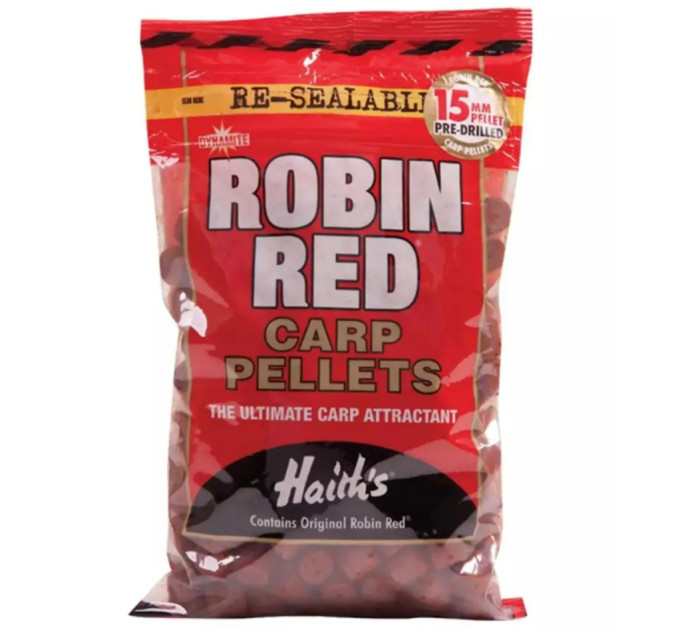 DYNAMITE Robin Red Carp Pellets 15mm (Pre-Drilled)