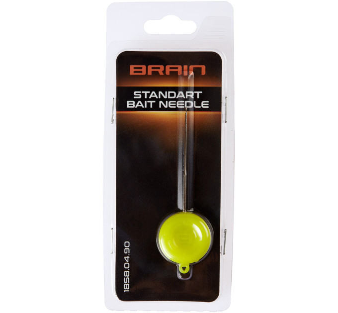 Игла Brain Standart Bait Needle 1.15mm 80mm желтый