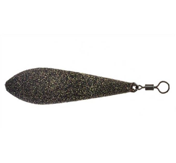Грузило BRAIN Long Cast текстурное покрытие "Camo Black" 80g