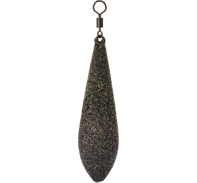 Грузило BRAIN Long Cast текстурное покрытие "Camo Black" 80g