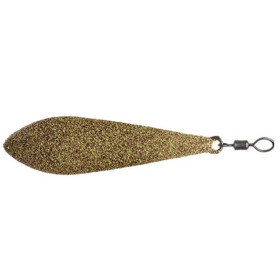 Грузило BRAIN Long Cast текстурное покрытие "Muddy Green" 100g
