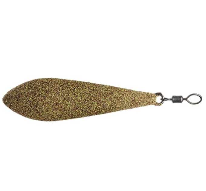 Грузило BRAIN Long Cast текстурное покрытие "Muddy Green" 100g