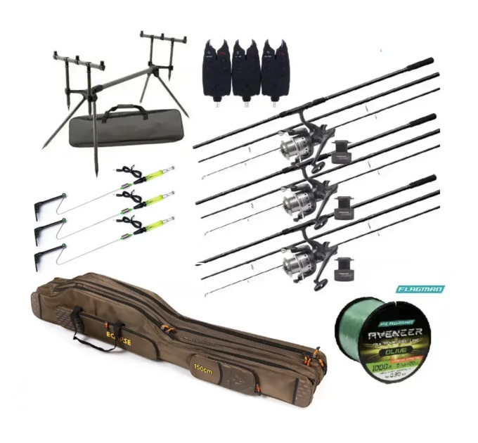 ECLIPSE PHANTOM CARP 3.6m + CARP MAX 5000 + ECLIPSE 3D 1000m 0.35mm + ECLIPSE 1035F + ECLIPSE SNF