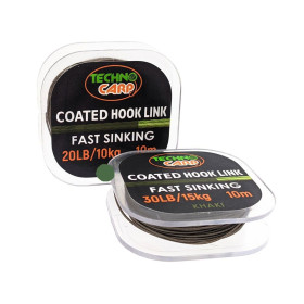 Techno Carp Поводочный материал в оплетке Coated Hook Link 20lb/10кг 10m Khaki