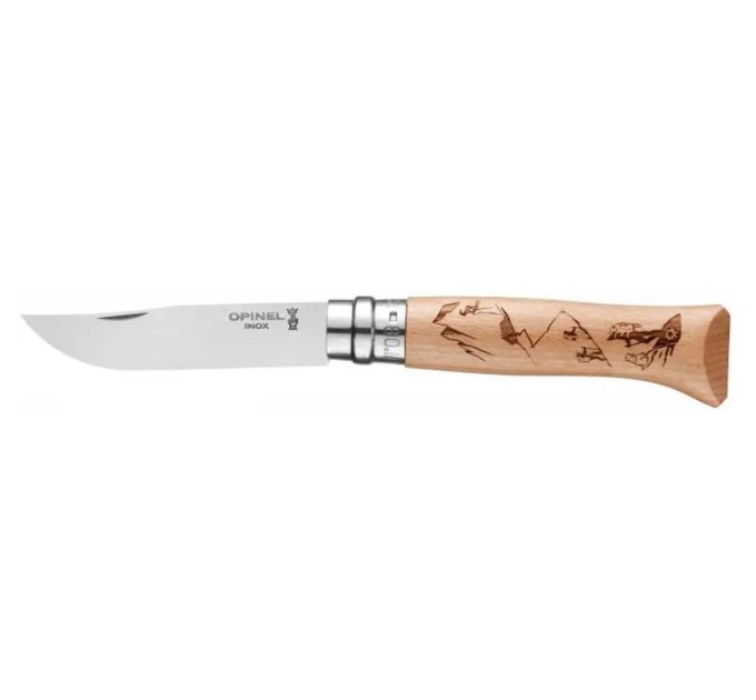 Нож Opinel №8 VRI Inox Hiking к:natural