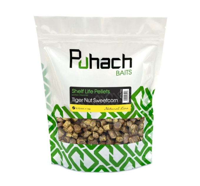 Puhach Baits SHELF LIFE Pellets - Sweetcorn+Tiger Nut 8+10 mm 1kg