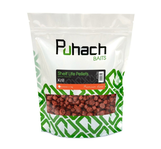 Puhach Baits SHELF LIFE Pellets - Krill 8+10 mm 1kg