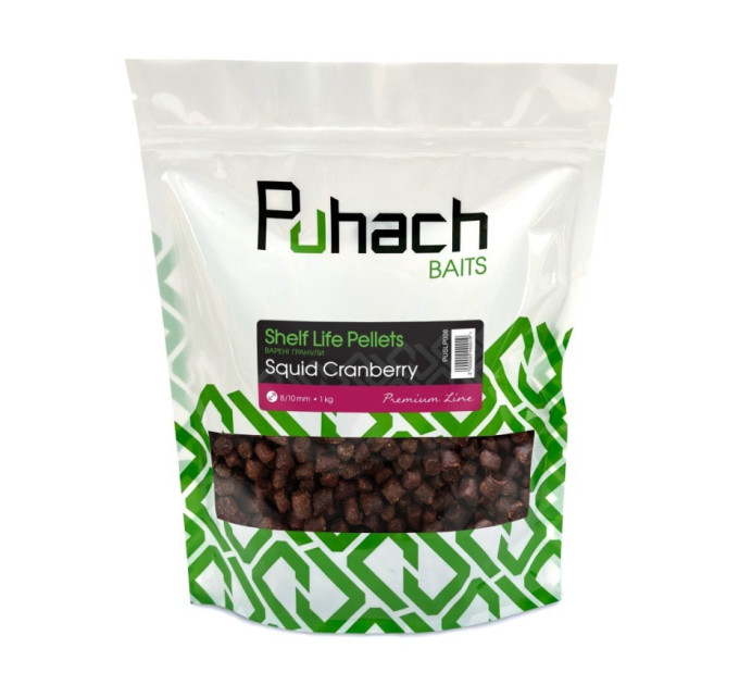 Puhach Baits SHELF LIFE Pellets - Squid Сranberry  4,5+6 mm 1kg