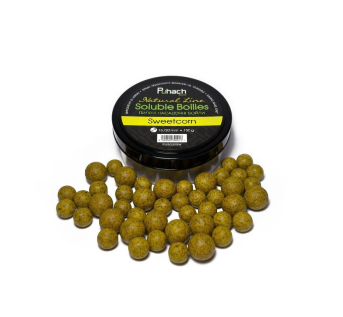 Puhach Baits Natural Line Soluble Boilies 16/20 mm - Sweetcorn